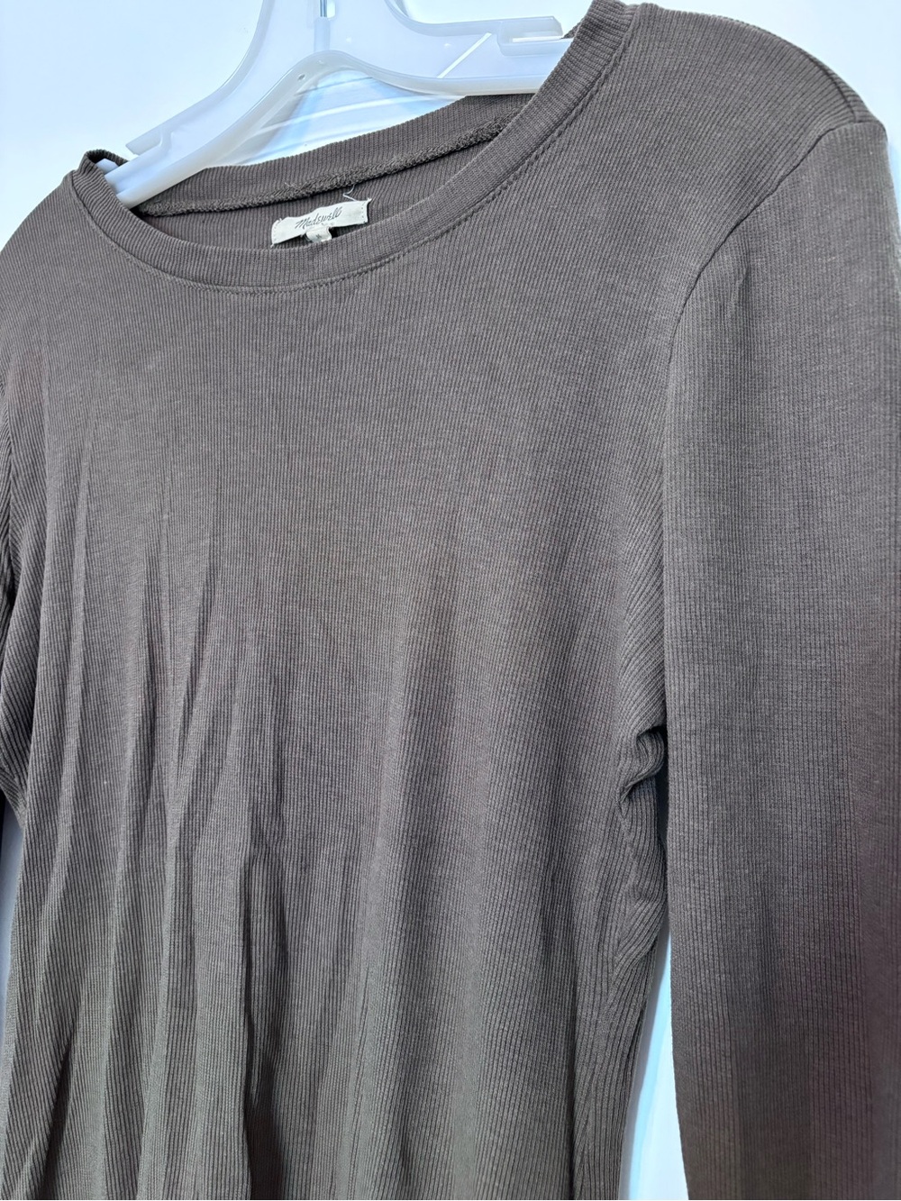 Madewell Long Sleeve Crewneck Top Size Medium - Picture 3 of 12